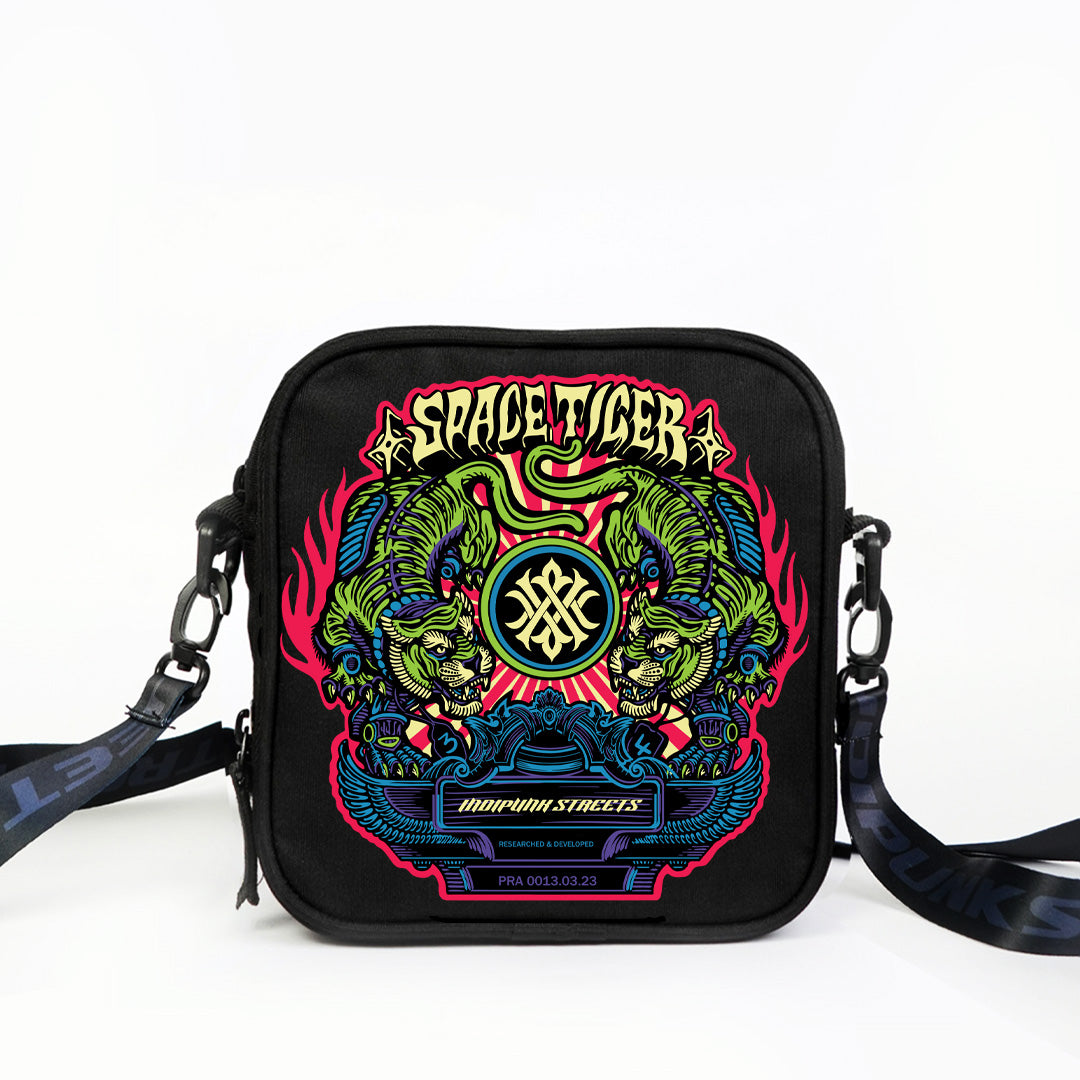 Space tiger fanny pack