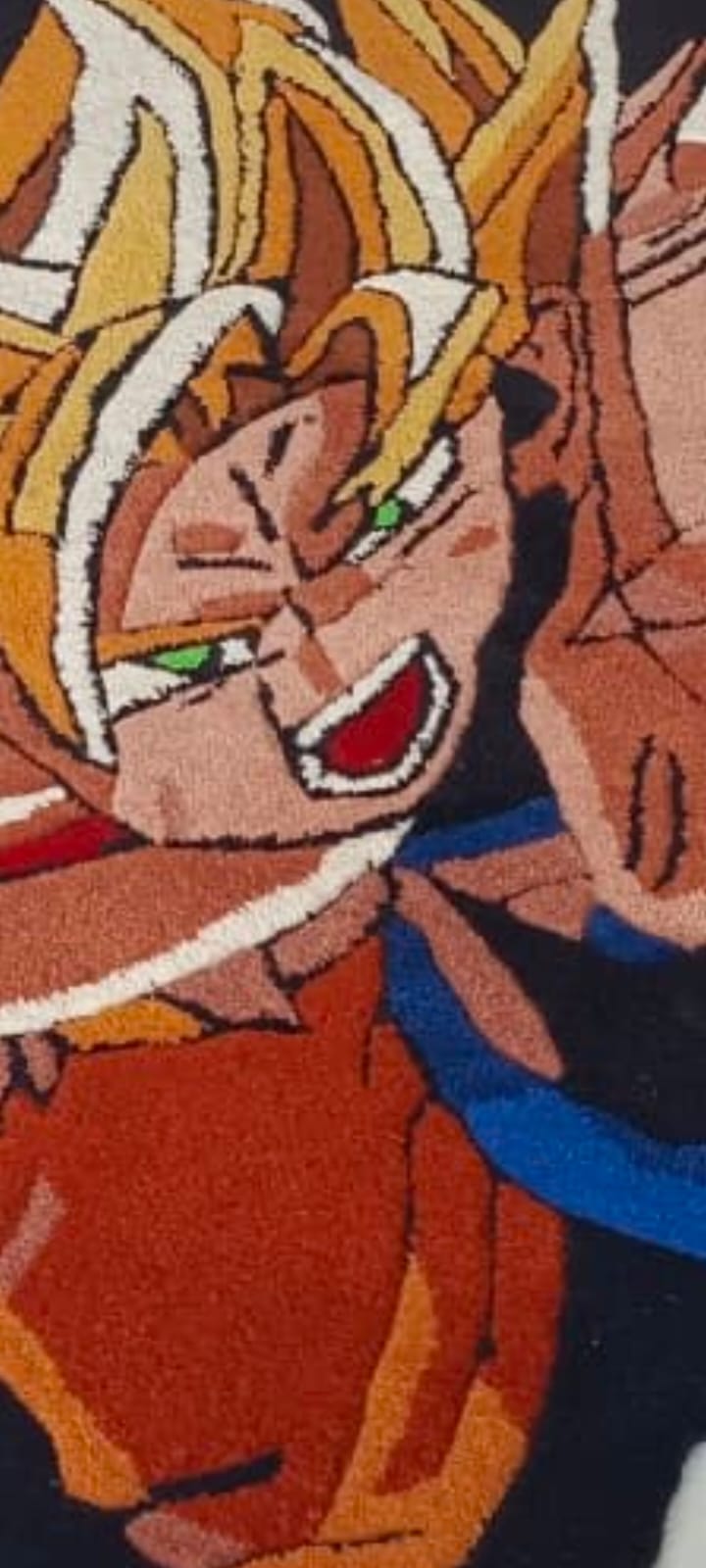 Handmade Super Saiyan Goku Tufted Rug - DBZ