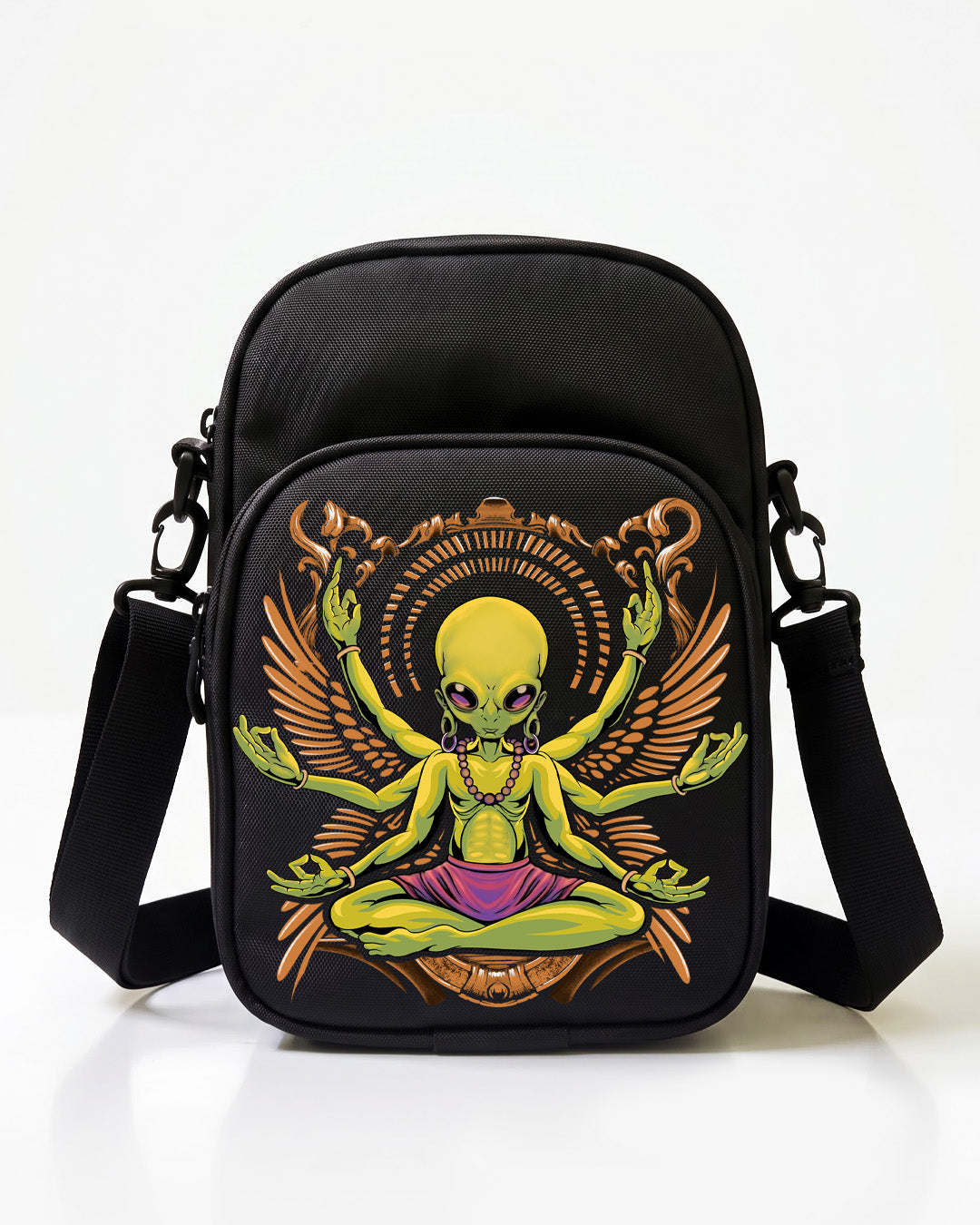 Alien meditating sling bag Pro