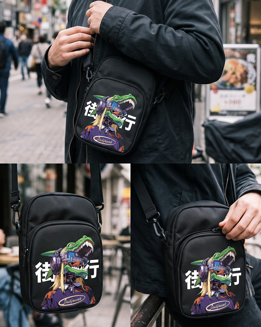 Dinopunk sling bag Pro