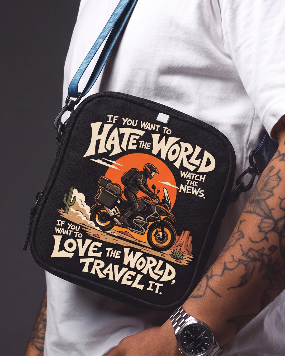 Love the world  sling bag